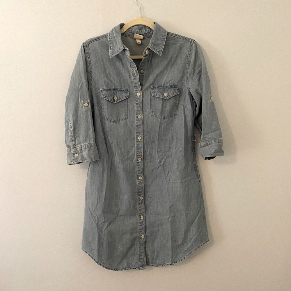 Merona Denim Chambray Shirtdress M